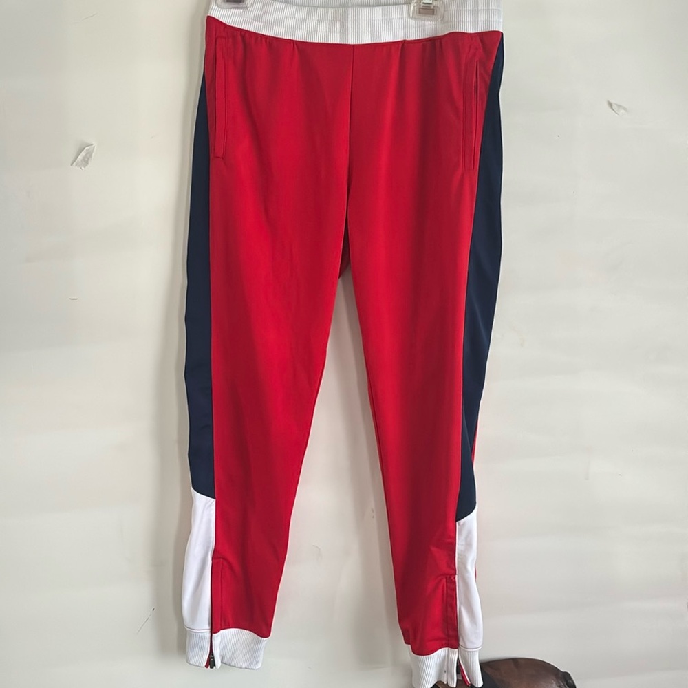 Red blue white sweat pants